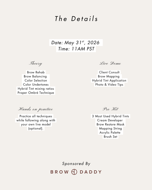 Virtual Brow Shaping & Hybrid Tint Training